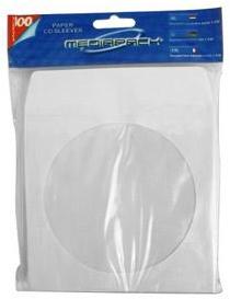Pack de 100 pochettes papier avec rabat pour 1 CD