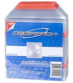Lot de 100 pochettes plastiques transparentes avec