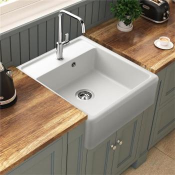 Évier à poser granit blanc Kümbad KIWI 1 bac 595x6