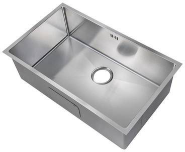 Fait à la main. Grand évier en inox sous plan 1 ba