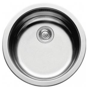 Evier NERA Inox lisse 1 cuve ronde 45 cm à encastrer Evier NERA Inox lisse 1 cuve