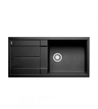Evier METRA XL6S Granit anthracite 1 grand bac égouttoir Evier METRA XL6S Granit anthracite