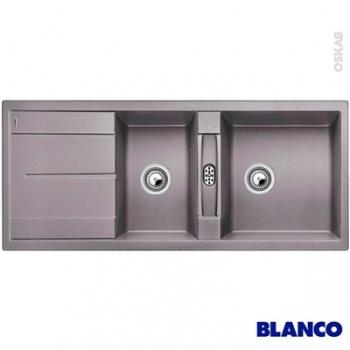 Evier METRA 8S Granit alumétallic 2 bacs égouttoir Evier METRA 8S Granit alumétallic