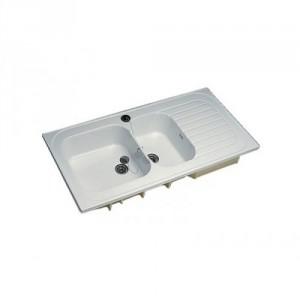 EVIER GRES ROMANS 6900 BLANC ALLIA 00690000000