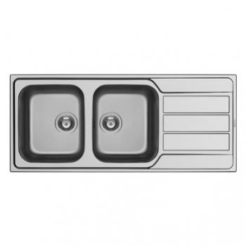 Evier MARANO Inox anti-rayures 2 bacs égouttoir à