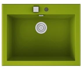 Evier à encastrer meuble 70 cm 1 bac Vert botaniqu
