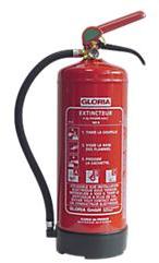 Extincteur Poudre polyvalente GLORIA 6Kg Poudre 27