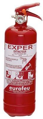 Extincteur à poudre 1 kg ABC NF Fabriqué en France Extincteur à poudre 1 kg ABC