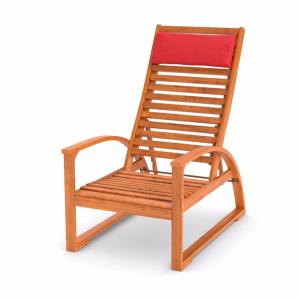 Fauteuil de jardin réglable Stockholm en bois avec