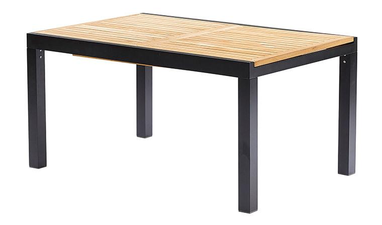 TABLE DE JARDIN À RALLONGE EN TECK ET ALUMINIUM NO