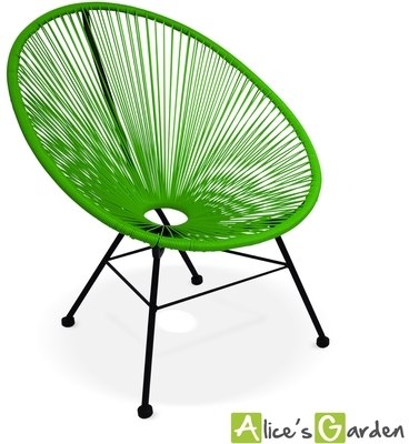 Fauteuil Acapulco chaise oeuf design rétro cordage