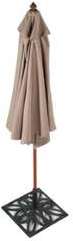 Parasol en bois design taupe - SUN