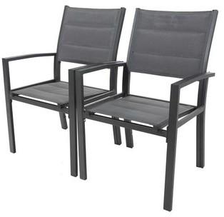 Fauteuil jardin Alu/Textilène rembourré Brazil / C