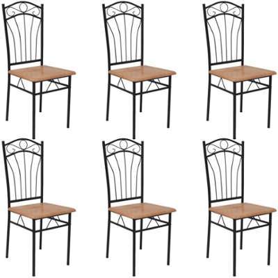VidaXL Chaises de salle à manger 6 pcs Marron