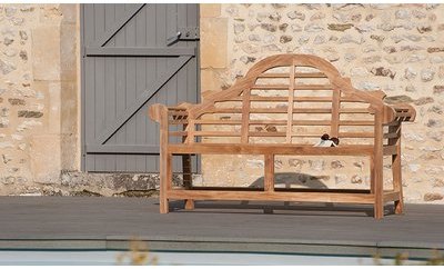 BANC DE JARDIN DESIGN EN TECK - Modèle Rinjani - D