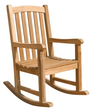 Rocking chair en teck massif