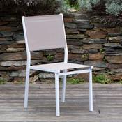 Chaise de jardin (lot de 2) en aluminium et polyes