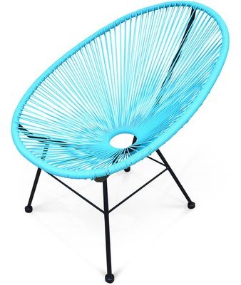 Fauteuil Acapulco chaise oeuf design rétro cordage