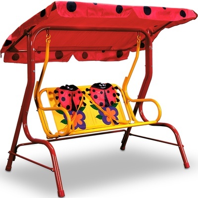 Balancelle pour enfants Jardin - avec auvent - rou