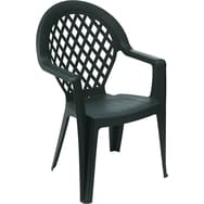 Fauteuil empilable MADISON résine anthracite