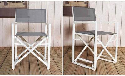 2 FAUTEUILS DIRECTEUR DE JARDIN EN ALUMINIUM - Col