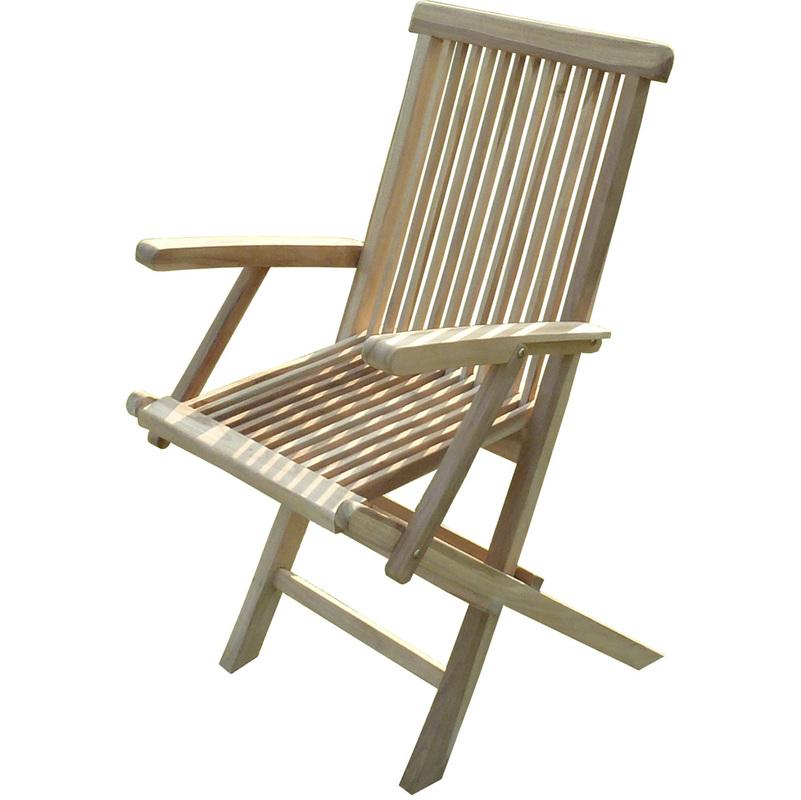 JALANG Lot de 2 fauteuils pliants en teck - C&L JA