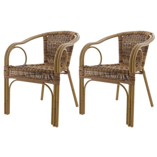 Lot de 2 Fauteuils LIGURE en résine tressée - Roti