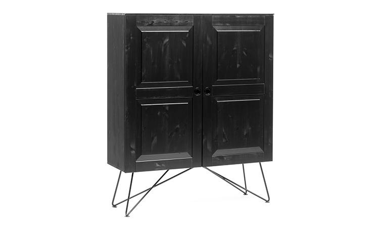 BUFFET HAUT EN PIN MASSIF DESIGN INDUSTRIEL - Coll