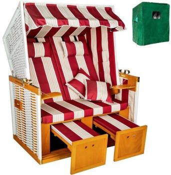 Corbeille de plage 2 places avec auvent, Multi pos
