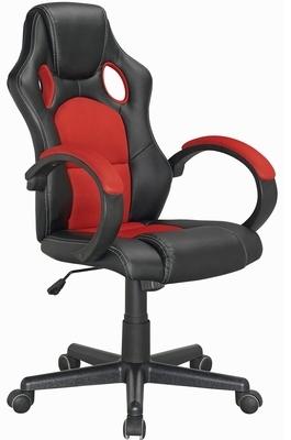 FAUTEUIL DE BUREAU MAX ROUGE ET NOIR