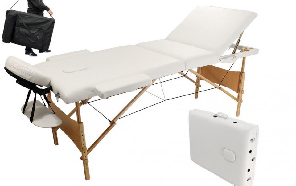 Table de massage pliante en bois 210x80x100cm, Bla
