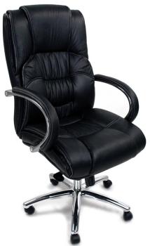 Fauteuil de bureau / direction en cuir noir