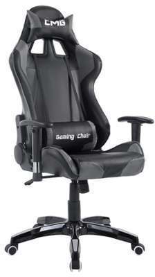 Fauteuil de bureau GAMING, noir et gris