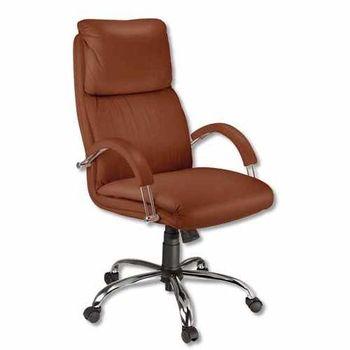 Fauteuil Direction Modèle NADIR Steel cuir Caramel