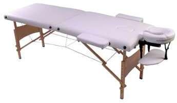 Table de massage pliante en bois 210x80x80cm blanc
