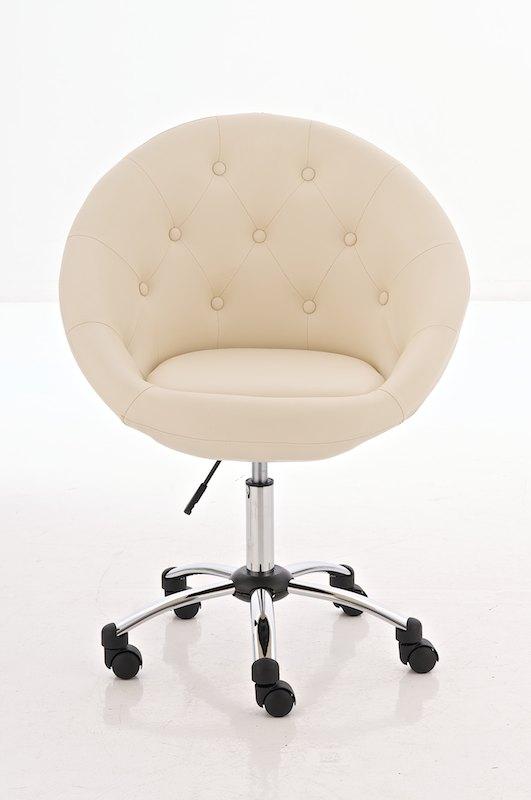 CLP Fauteuil de bureau LONDON metal crème réglable