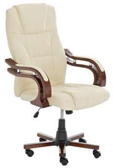 CLP Fauteuil de bureau CHARLES PRO bois crème régl