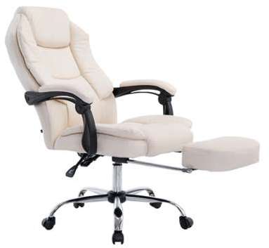 CLP Fauteuil de bureau Castle metal crème réglable