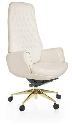 Fauteuil de bureau en cuir à 5 roulettes coloris b