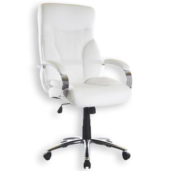 Fauteuil de bureau CONSUL-2, avec accoudoirs, blan