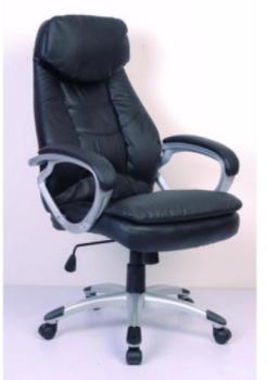 VidaXL Fauteuil de bureau cro?te cuir noir