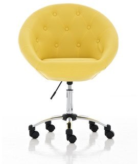 CLP Fauteuil de bureau LONDON metal jaune réglable