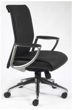 Siège Bureau Ergonomique Souple Cuir noir Fto MD