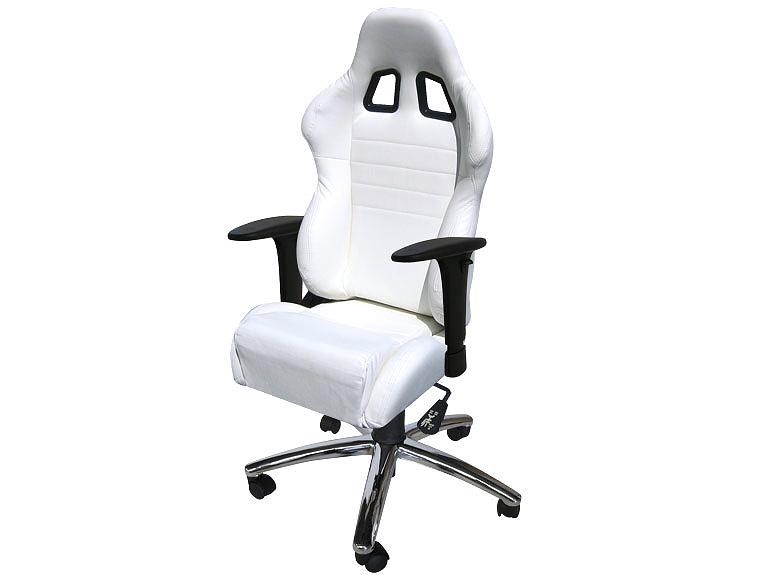 Siège baquet cuir blanc fauteuil de bureau