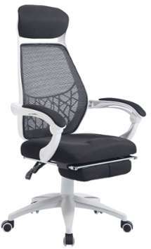 CLP Fauteuil de bureau Marcel plastique noir/blanc