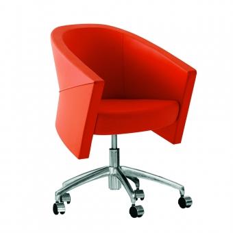 Fauteuil de bureau de design, en cuir ou tissu Arr