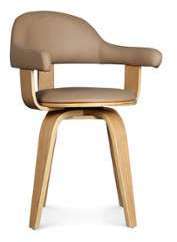 Chaise de bureau pivotante - TURN FRENE TAUPE