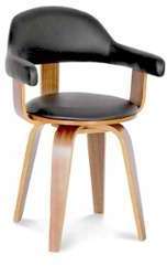 Chaise de bureau pivotante - TURN FRÊNE NOIR
