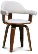 Chaise de bureau pivotante - TURN NOYER BLANC