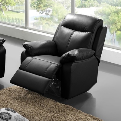 Fauteuil Relax électrique Cuir Noir - VYCTOIRE - L